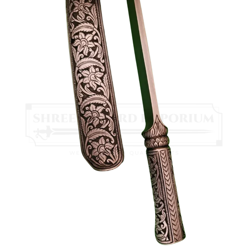 Engraved Kard Dagger Kirpan Blade